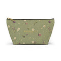 Olive Bloom Zippered Pouch