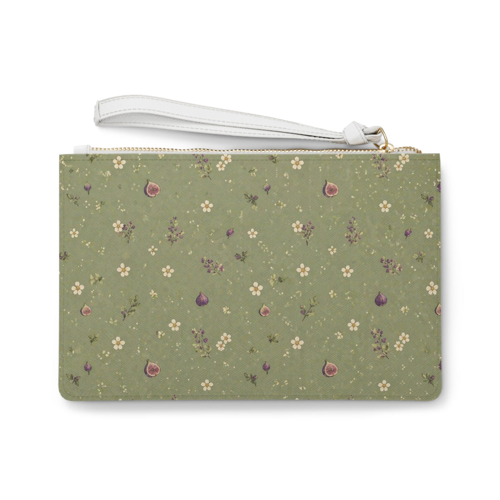 Olive Bloom Clutch Bag