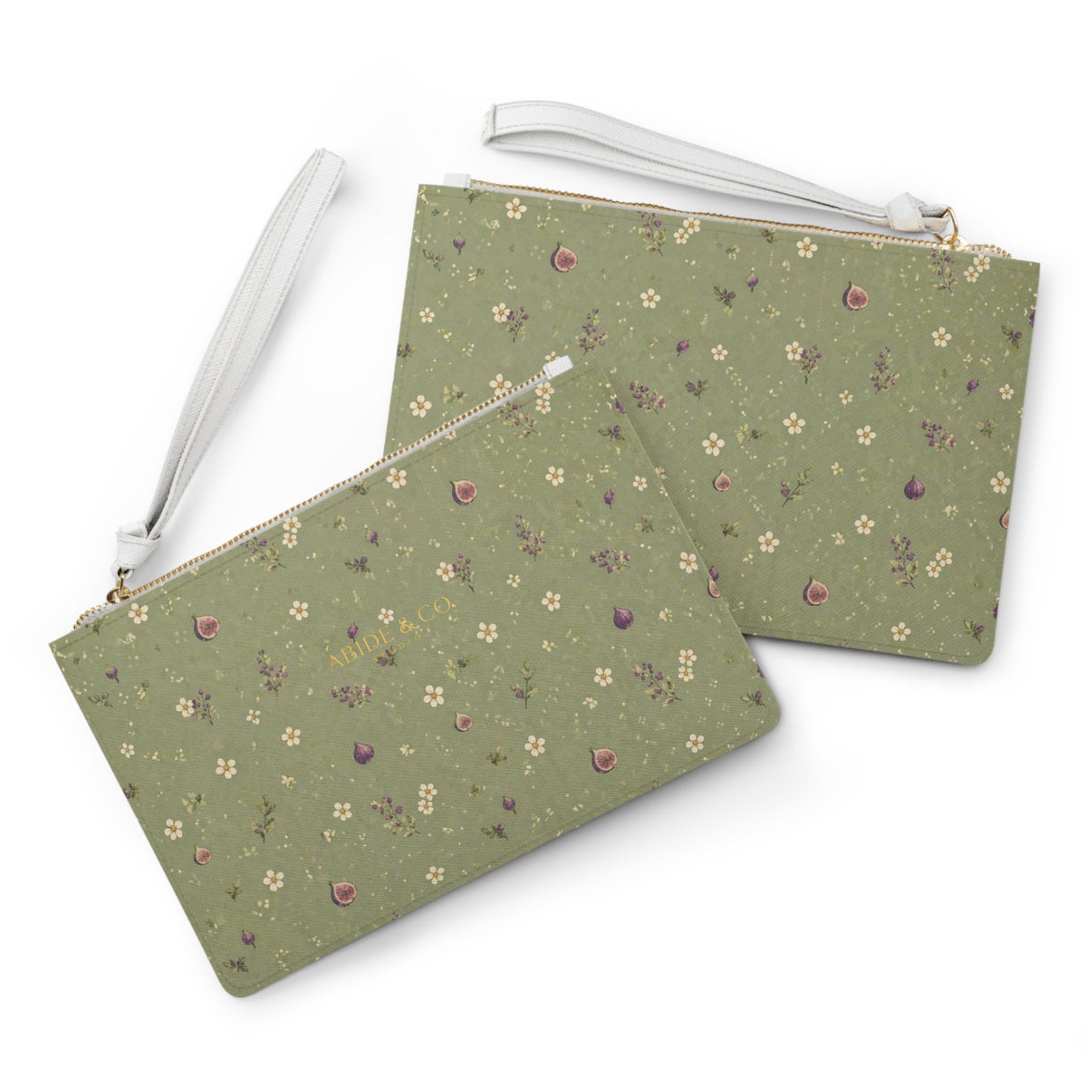 Olive Bloom Clutch Bag