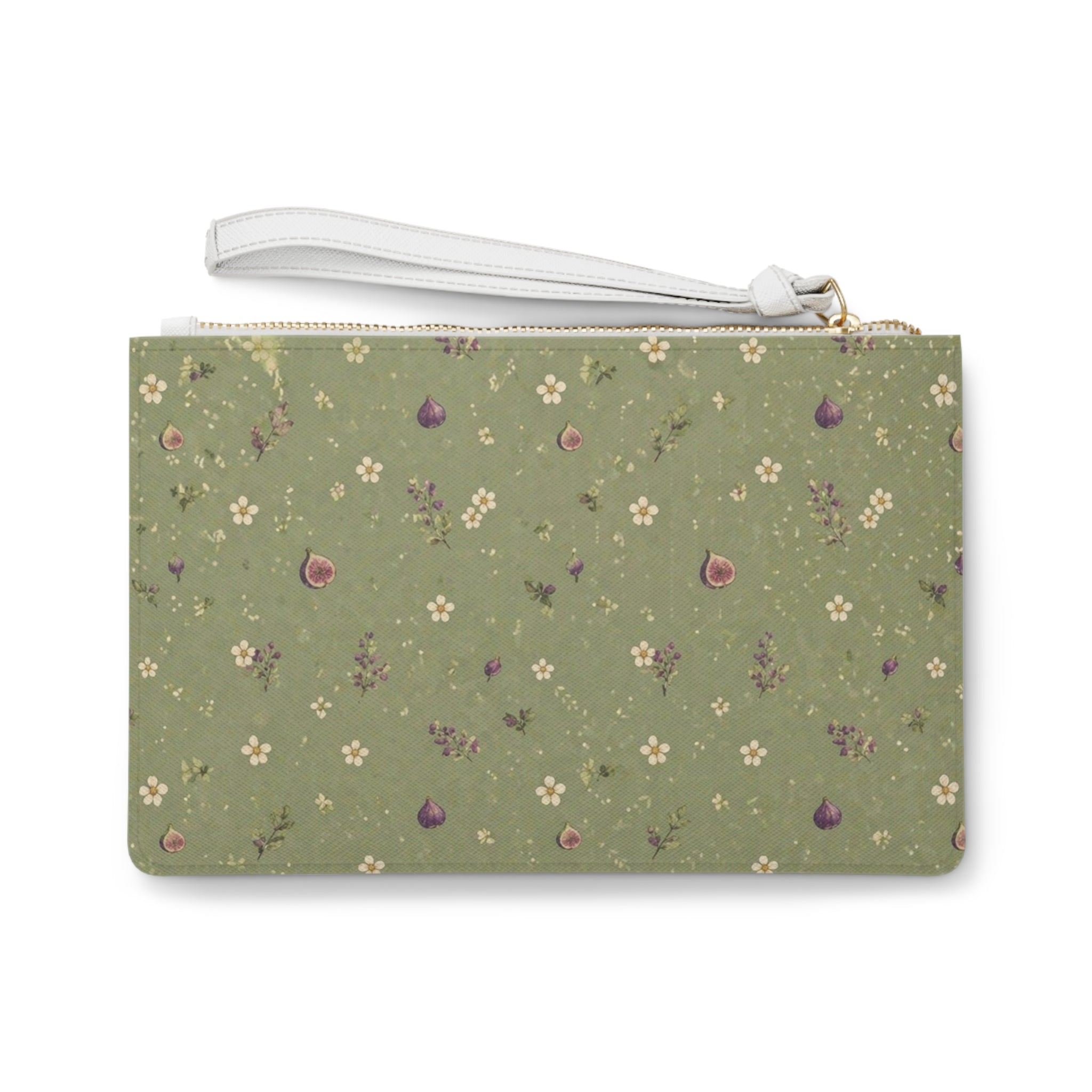 Olive Bloom Clutch Bag