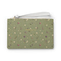 Olive Bloom Clutch Bag