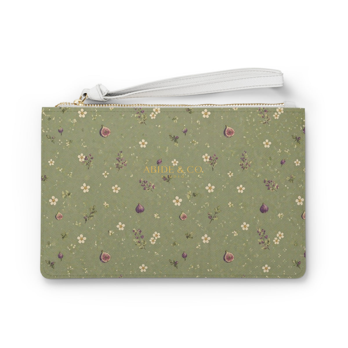 Olive Bloom Clutch Bag