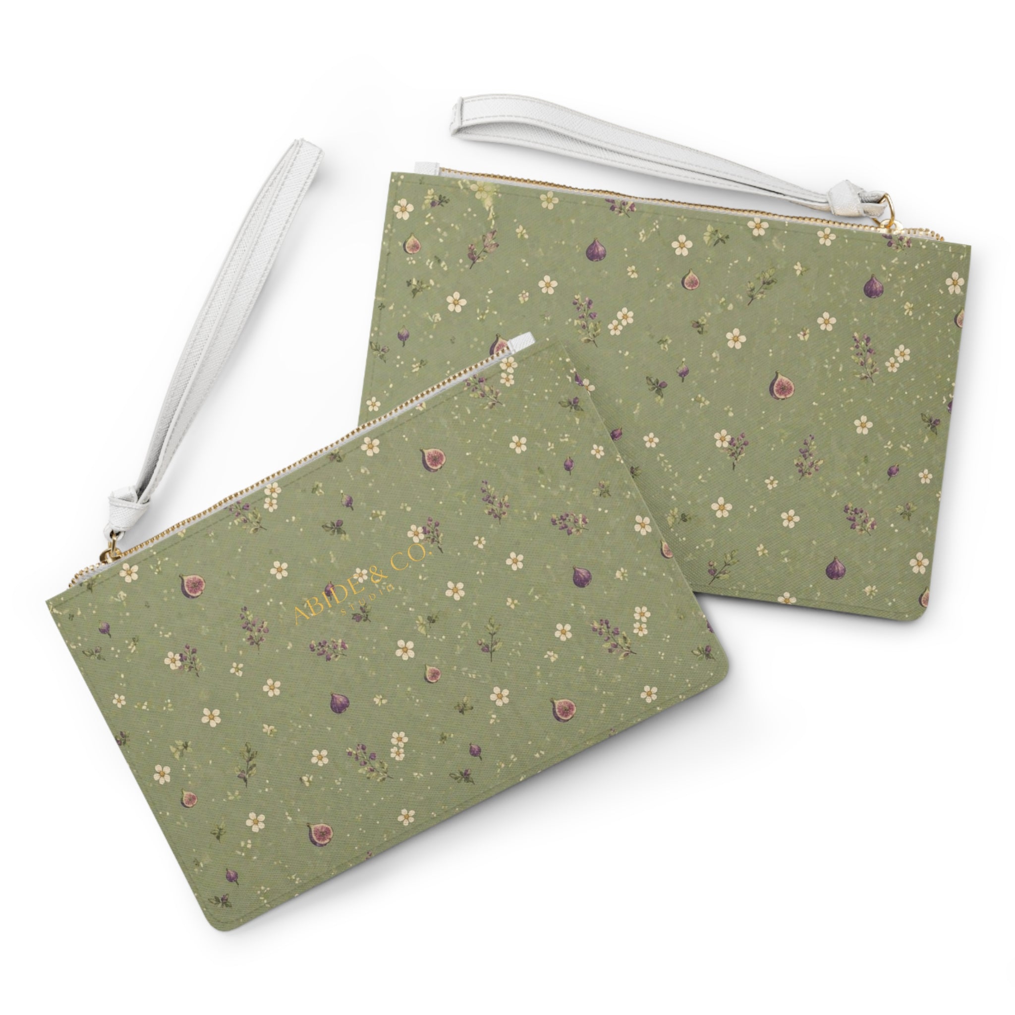 Olive Bloom Clutch Bag