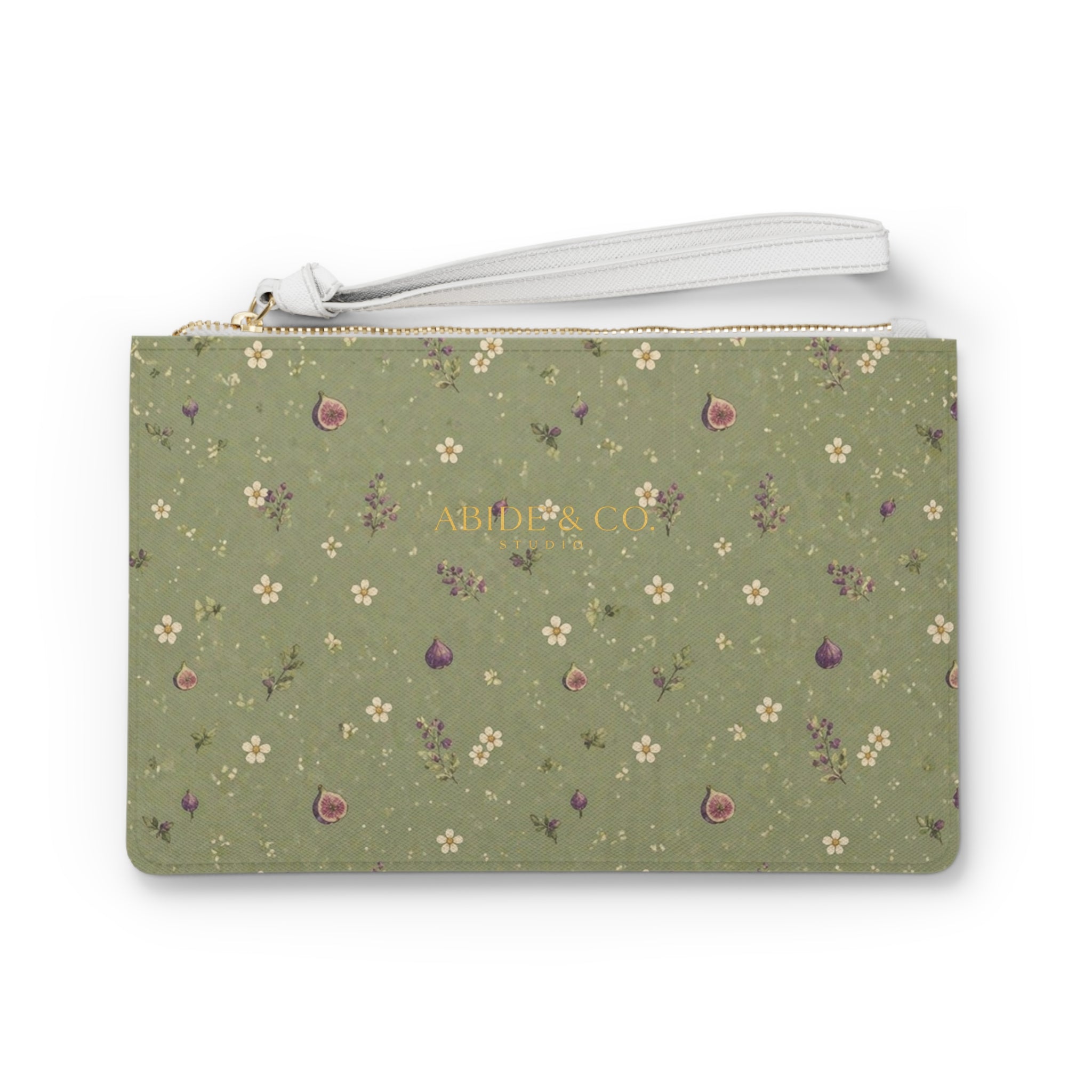 Olive Bloom Clutch Bag