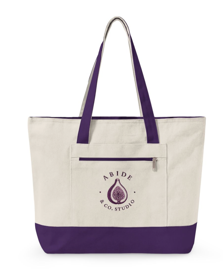 Abide Grove Emblem Canvas Tote Bag